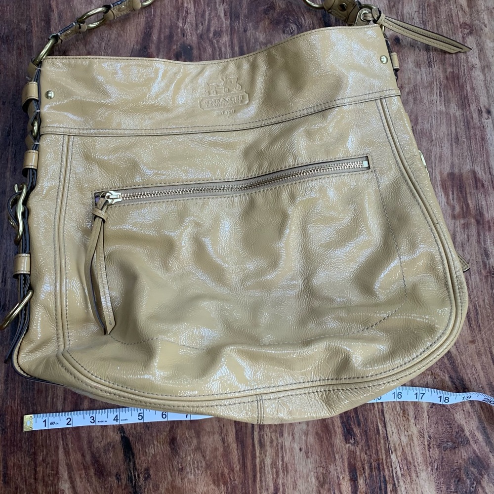 Coach Tan Patent Leather Hobo - Picture 9 of 13